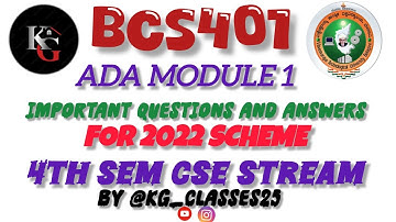 BCS401 ADA imp questions with answers in module 1 VTU university 4th sem