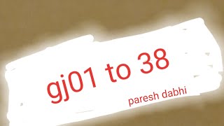 Gj 01 to 38, Gujarat na Jilla na rto, code,   #paresh dabhi@121,