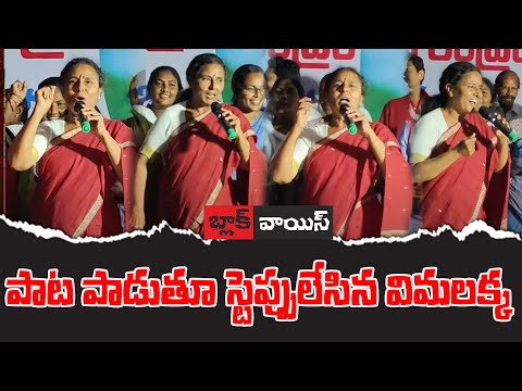 పాట పాడుతూ స్టెప్పులేసిన విమలక్క | Vimalakka Dance Performance | Arunodaya Vimalakka | Black Voice