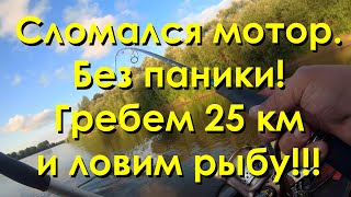 видео: Сломался мотор. Без паники! Гребем на веслах 25 км и ловим рыбу! картинка: Сломался мотор. Без паники! Гребем на веслах 25 км и ловим рыбу!