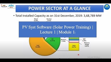 PV Syst Software (Solar Power Training) | Lecture 1 | Module 1|