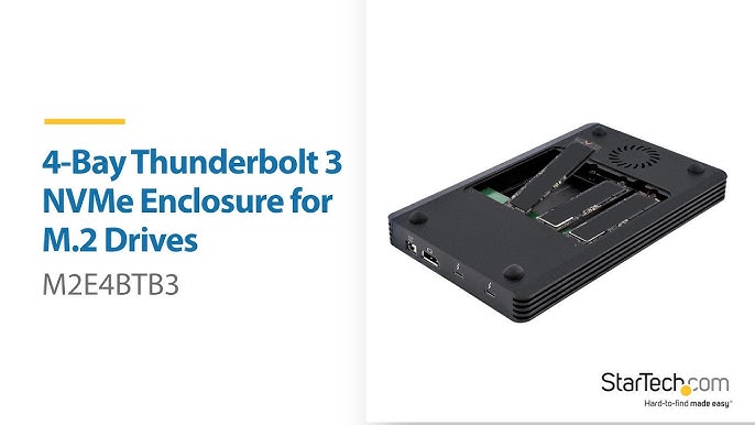 SABRENT Thunderbolt 3 to Dual NVMe M.2 SSD Tool-Free Enclosure (EC-T3DN)