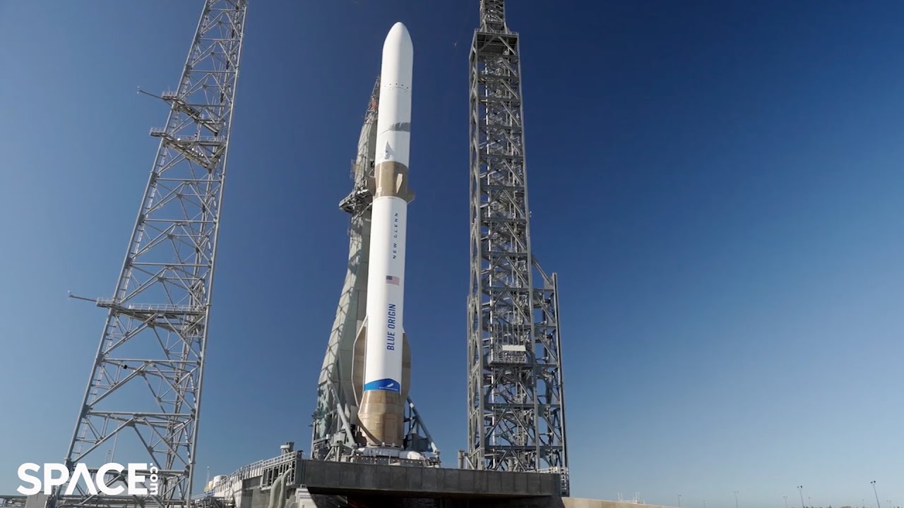 Blue Origin preps New Glenn rocket for first-ever launch - YouTube
