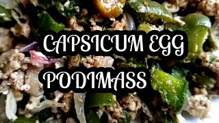 Capsicum egg podimass | How to make capsicum egg podimass in tamil