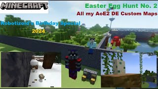 Minecraft Easter Egg Hunt No. 2 (All my AoE2 DE Custom Maps, 4th Birthday Special for Robotizoid)