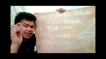 Case 3-Solving  Oblique Triangle (SAS) Example & Answer