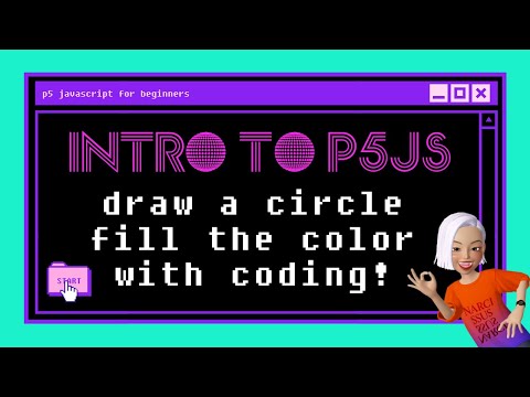 (ENG,한글) P5 js Tutorial for Complete Beginners 1.1: fill, stroke, ellipse, background functions