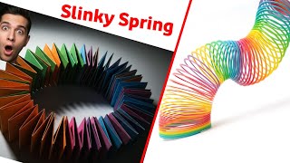 How To Make Slinky Spring At Home How To Make A Mini Paper Spring Slinky