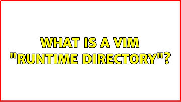 What is a vim "runtime directory"? (4 Solutions!!)