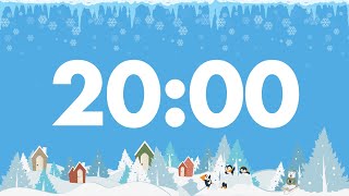 20 Minute Snowfall Countdown Timer | Winter Special Theme | Nixstar ☆