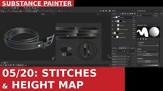 Celebrity Substance Painter fundamentals - 05 - Stitches with Height mask Profile