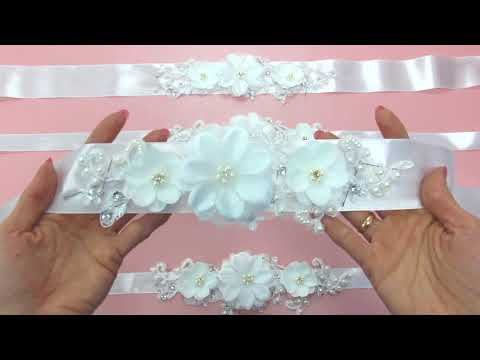 Как сделать пояс для свадебного и вечернего платья. Wedding belt