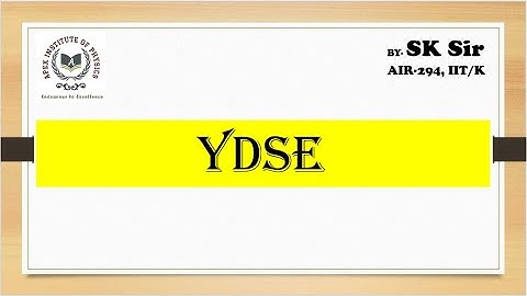 Wave Optics Lecture #5 YDSE Variations