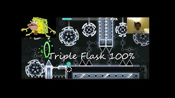 Geometry Dash Triple Flask by ExperienceD 100% Easy Demon!