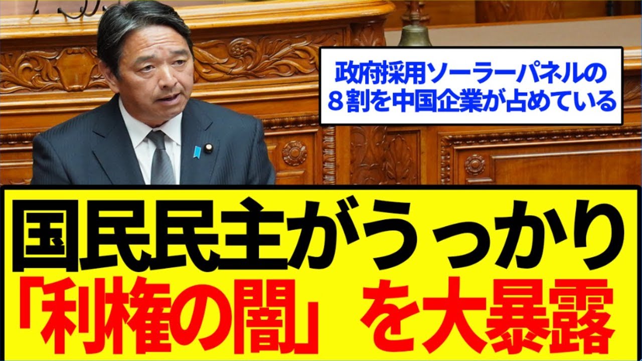 【衝撃】国民民主党、うっかり「利権の闇」を大暴露ww