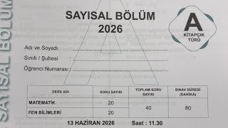 2025-2026 SİNAN KUZUCU SINAVI 5. DENEME FEN BİLİMLERİ SORU ÇÖZÜMLERİ (19 NİSAN)