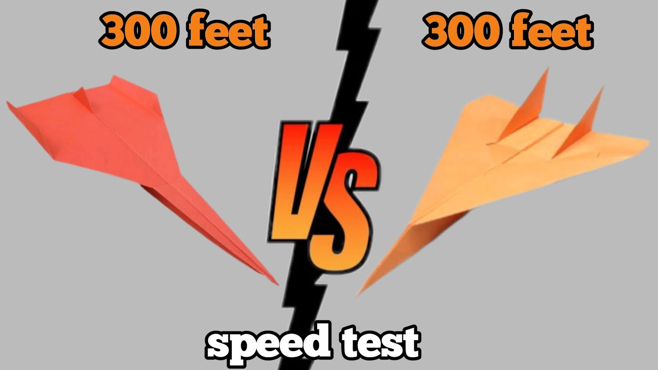 Paper plane craft and speed test