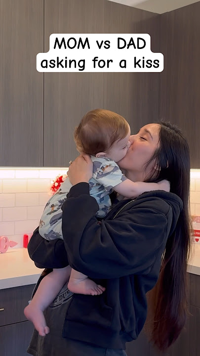 He made a statement with that kiss 🤣 #shorts #family #cute
