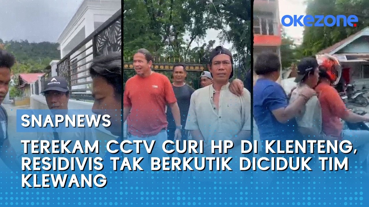 Terekam CCTV Curi HP di Klenteng, Residivis Tak Berkutik Diciduk Tim Klewang