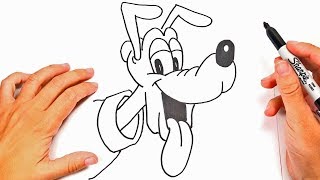 How to draw Pluto Dog from Disney