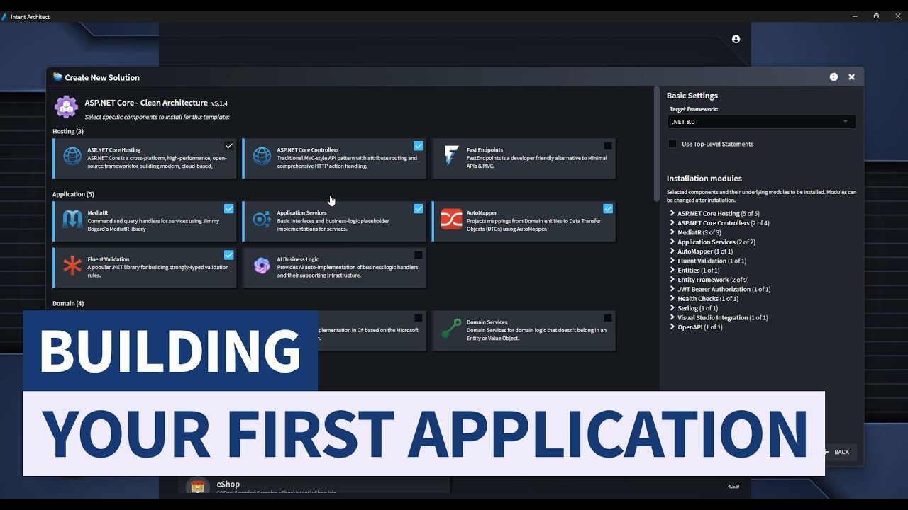 Fundamentals #1: Building Your First Application with Intent Architect