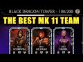 The best mk 11 team in mk mobile black dragon fatal 100  random diamond