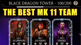 The BEST MK 11 Team in MK Mobile! Black Dragon Fatal 100 + Random Diamond