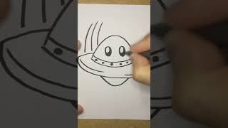 DESENHANDO UMA NAVE ESPACIAL #shorts DESENHANDO UMA NAVE ESPACIAL #shorts