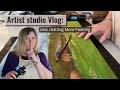 Artist Studio Vlog: Feeling nervous and excited about Painting from a photo, cooking & hair clips
