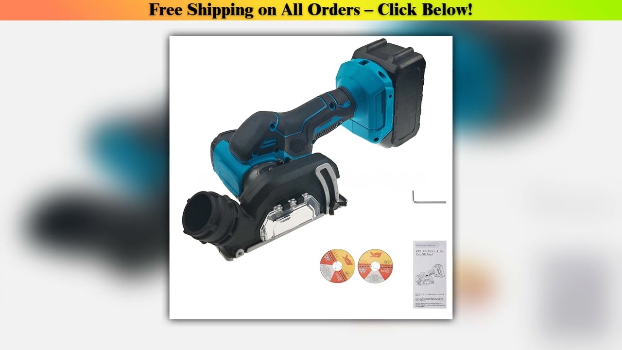 3 Inch Brushed Mini Angle Grinder 76mm Electric Compact Cut-Off Tool Compatible with Makita 18V