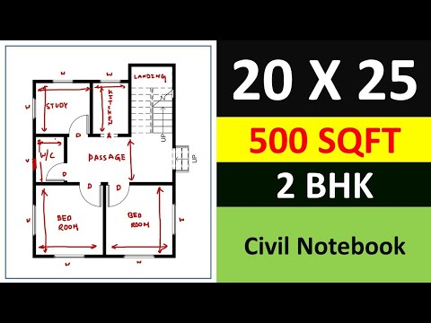 500 Sqft 2 Bedroom House Plans, 500 Square Feet House Plans