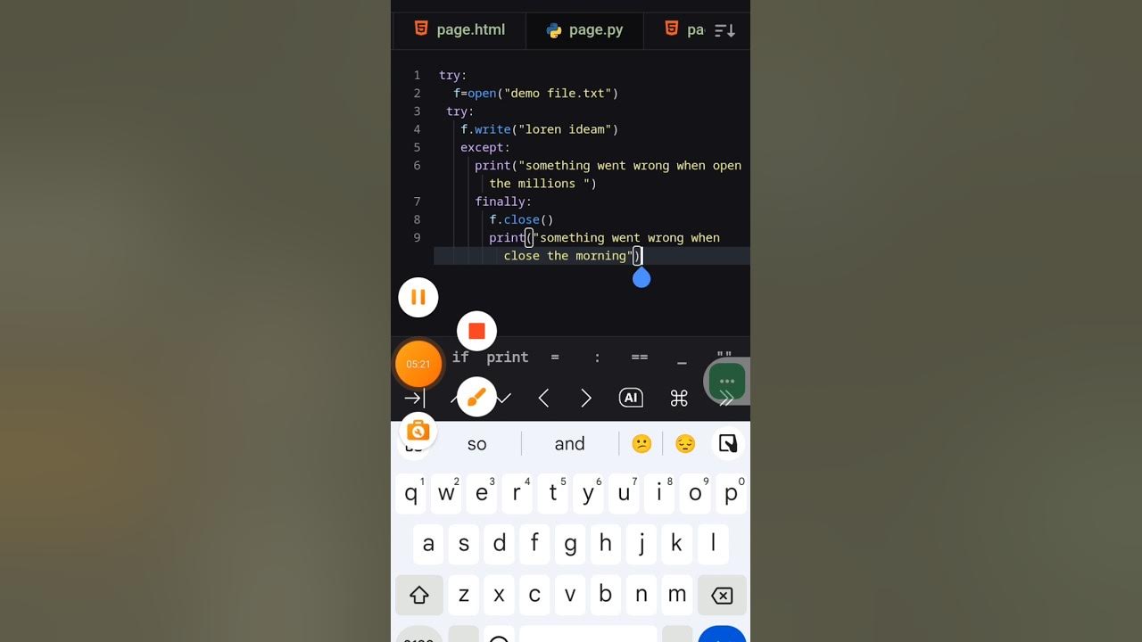 Python Try Except finally objects#shorts #python #try #exception # ...