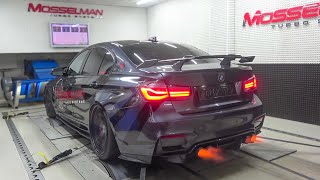 851HP BMW M3 F80 INKED CUSTOM EXHAUST - Dyno Runs + Flames !