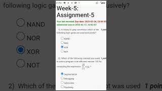 Microprocessor and interfacing - week 5- nptel assignment solutions