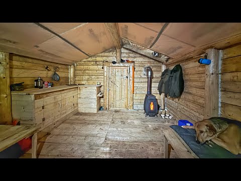 WE MADE IT! FIRST NIGHT IN THE CABIN! STOVE AND KITCHEN ARE READY
