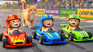 Download Lagu Mama Cat Trims Fur on the Farm and Makes Tiger Hat For Kittens At Home🐾🎩🐯 MP3