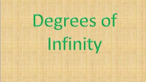 Infinity and Beyond [Part-IV] : Degrees of infinity