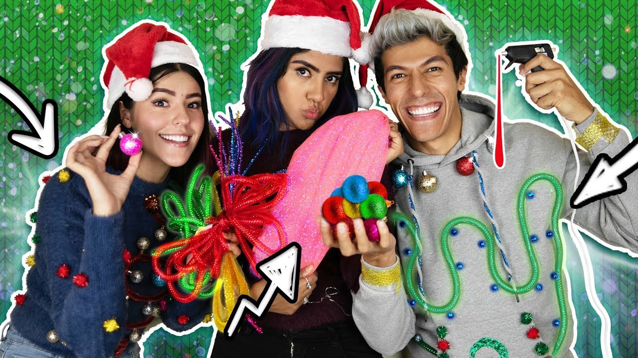 HACIENDO EL SWEATER MÁS FEO DE NAVIDAD | LOS POLINESIOS RETO leslie van houten