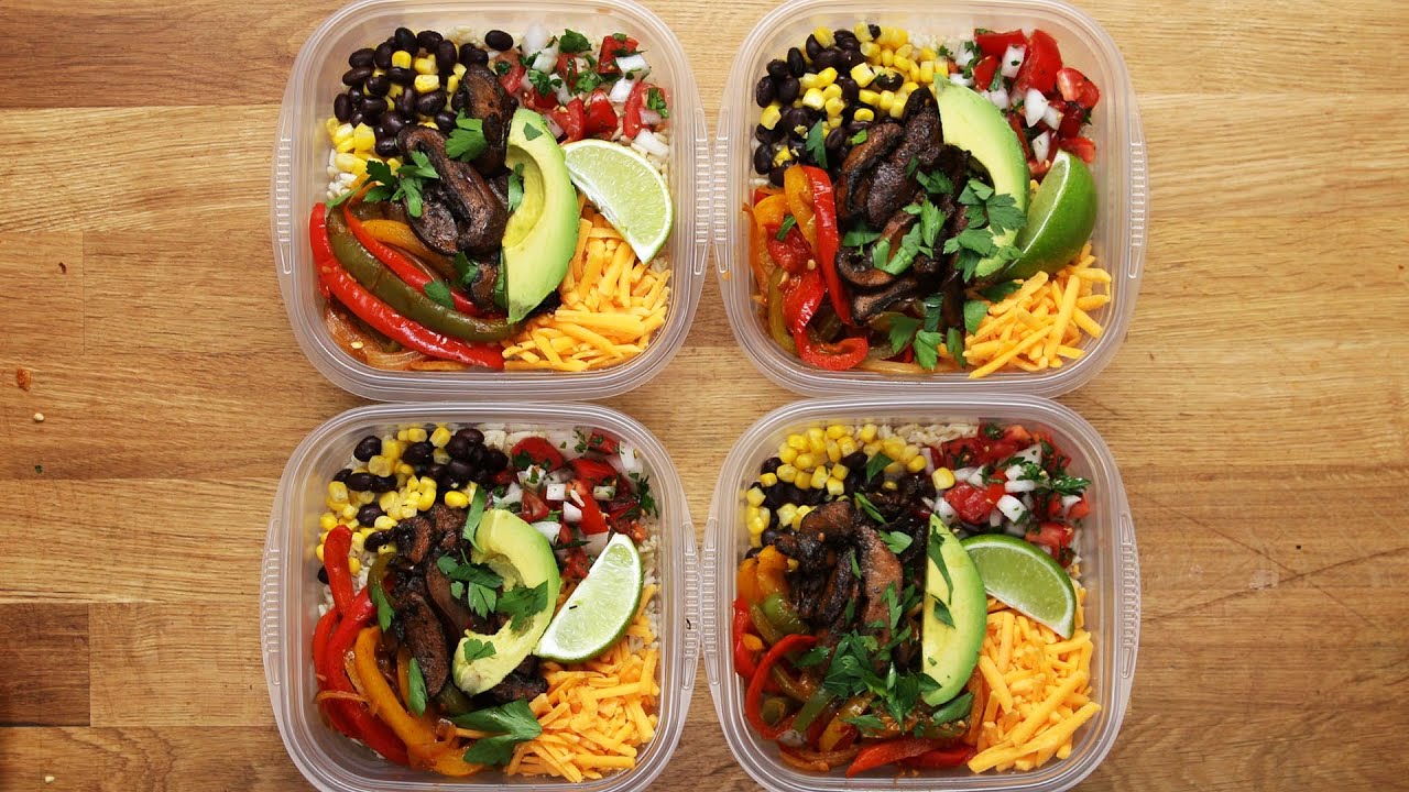 Meal-Prep Portobello Fajita Bowl | Tasty