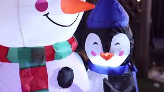 HOMCOM Christmas Inflatable Snowman