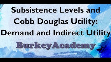 Cobb-Douglas with Subsistence: Demand and Indirect Utility