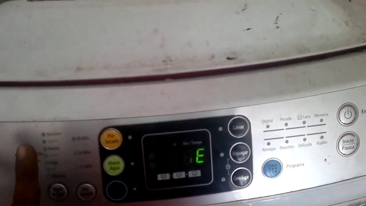Lavadora Samsung No lava y no exprime Error 0E y IE -