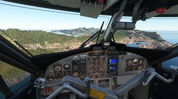 Beautiful landing at St Barts Cockpit View | Twin Otter | 4K