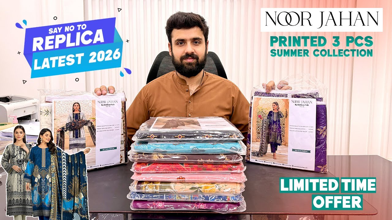 Noor Jahan by BinNoor Fab Vol-35 | Printed Summer Collection 3pcs 