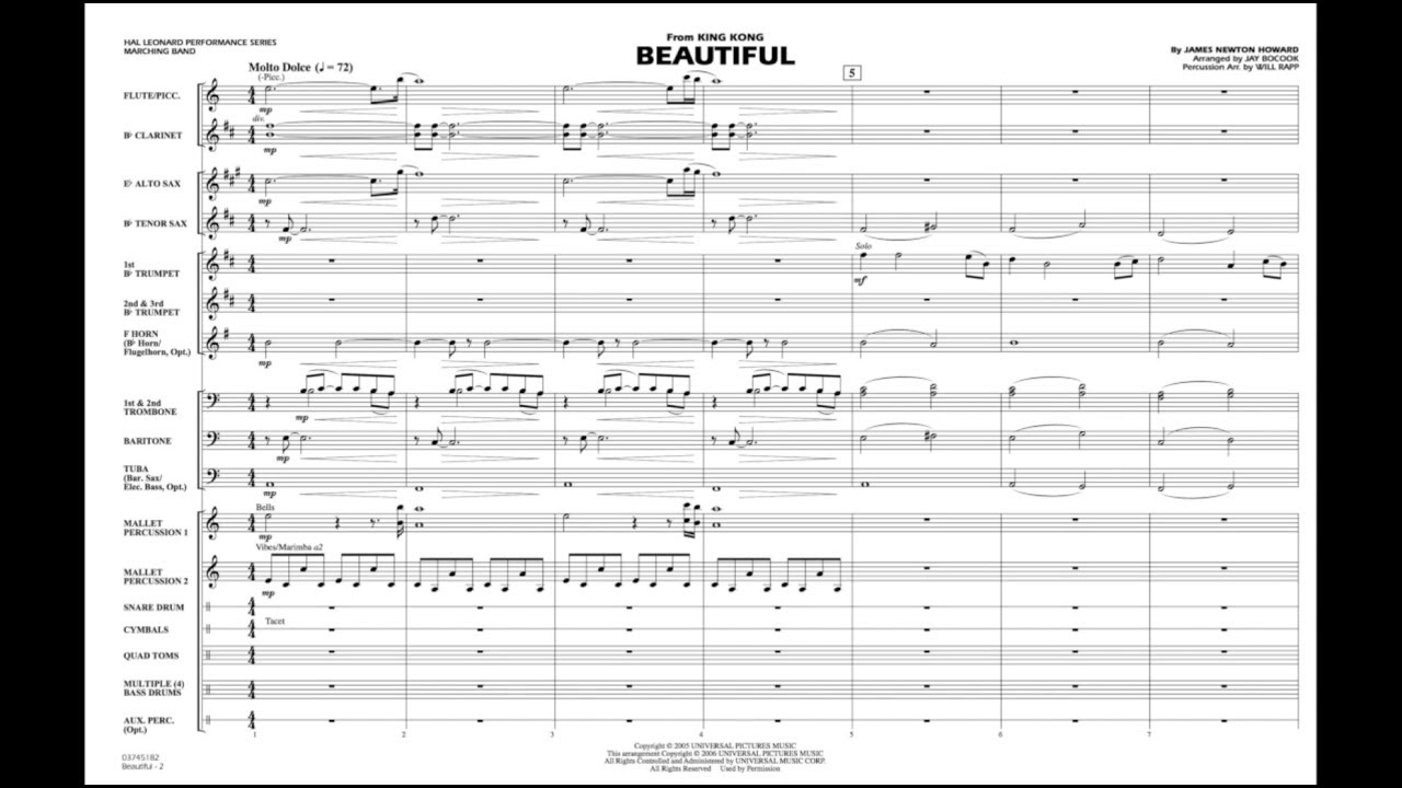 Beautiful (from King Kong) by James Newton Howard/arr. Jay Bocook