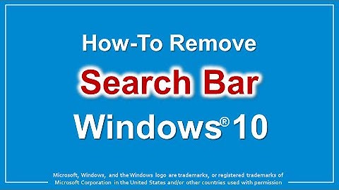 How to Remove Search Bar in Windows 10
