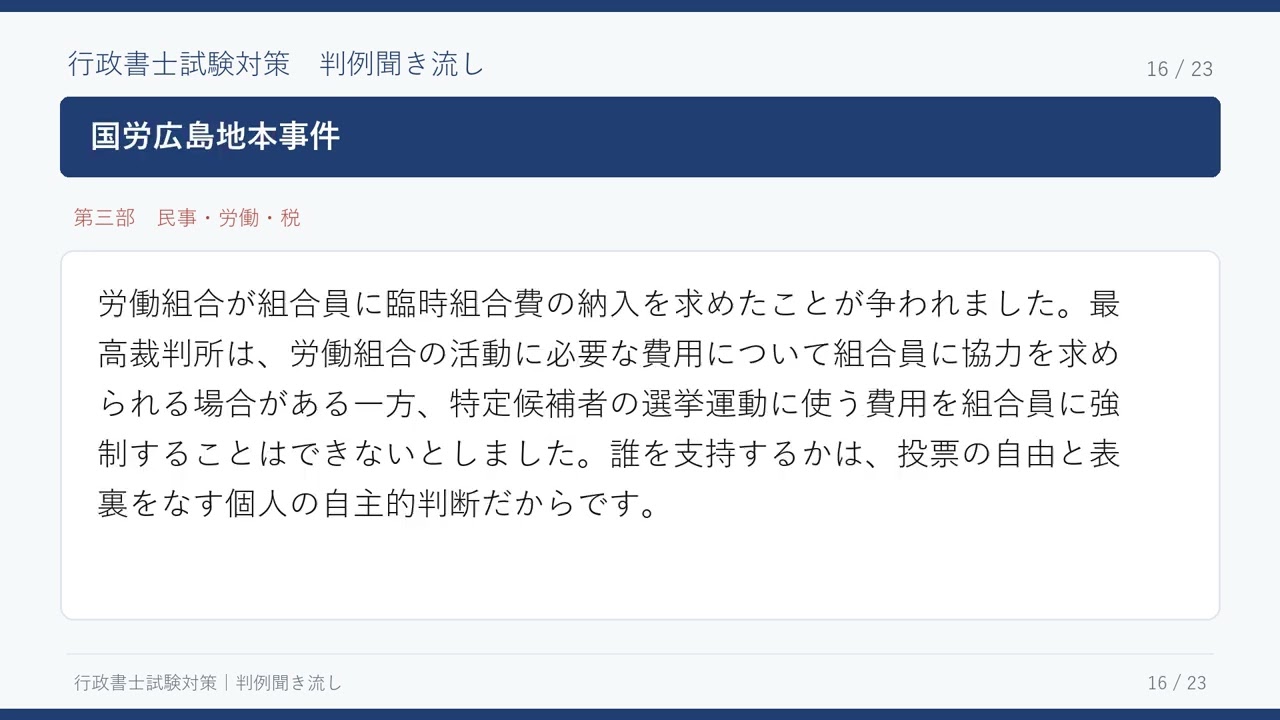 Constitutional Law] Essential Case Law for Listening｜Gyoseishoshi