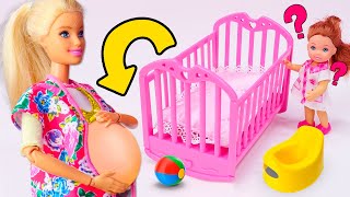 Aiutiamo la mamma Barbie a comprare tutto per il neonato Video con Barbie incinta in italiano
