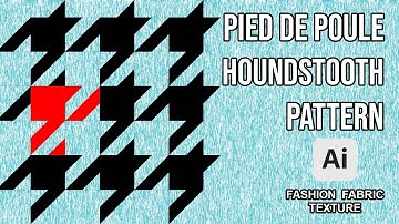 Houndstooth Textile Print Design In Illustrator Seamless Pattern Pied De Poule #fabricdesign