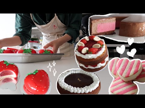 Baking vlog A day of a baking YouTuber, Valentine39s Day desserts     